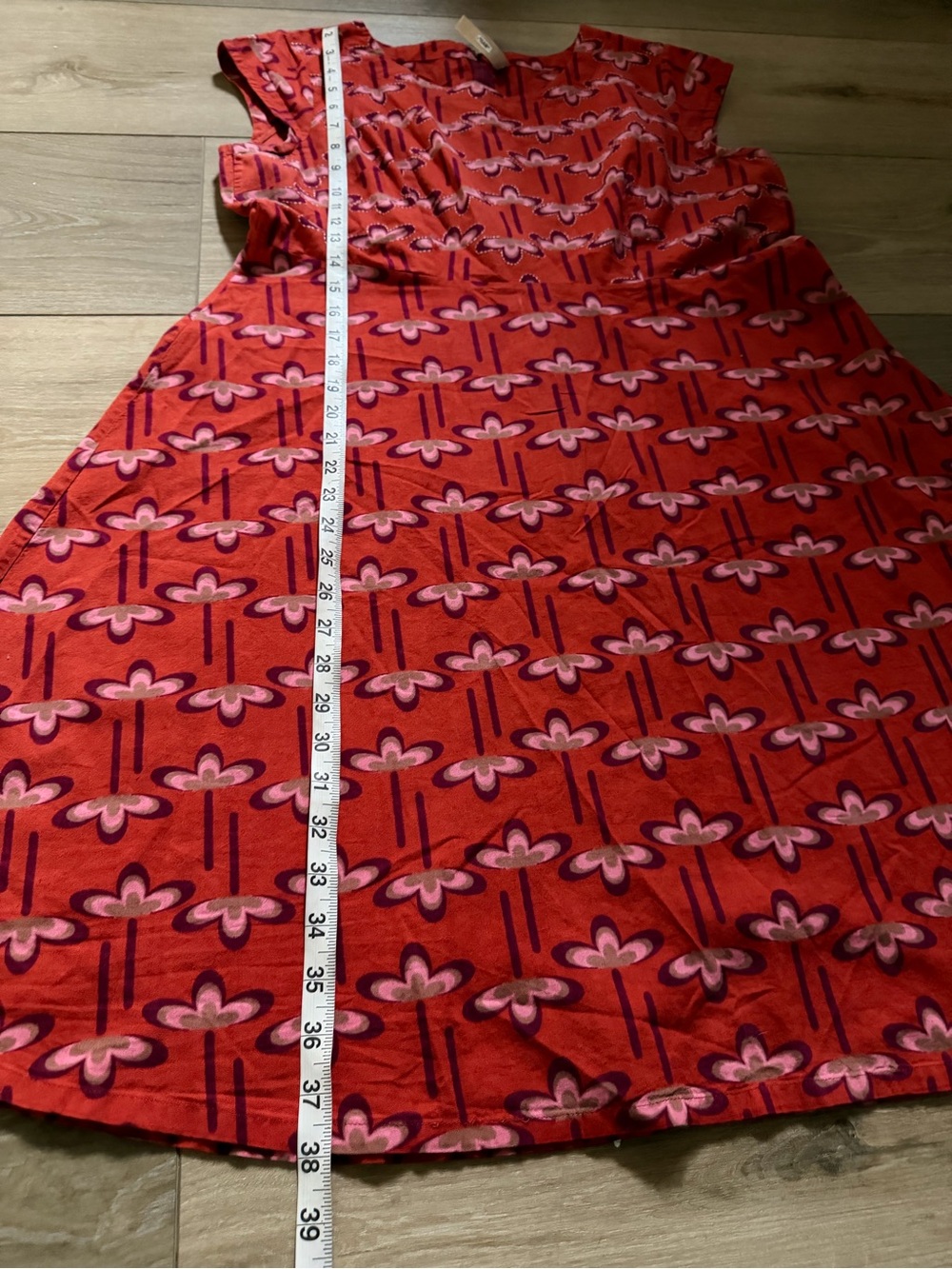 MATA TRADERS Marseille Dress Mod Daisy Spiced Coral EUC - Picture 3 of 5